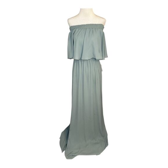 NEW Show Me Your Mumu XXS Hacienda Maxi Dress In Silver Sage Bridesmaid NWT‎ - Picture 2 of 7